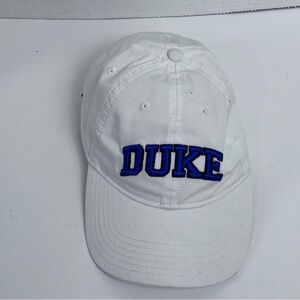 Legacy Men's White Canvas Duke Blue Devils Adjustable Baseball Cap One Size